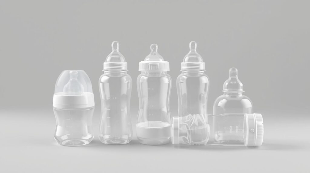 alt="Baby feeding bottle for newborn care"
